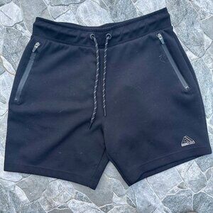 AERO MVMNT Tech Fleece Shorts Mens Medium Black Draw String